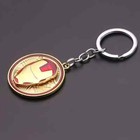 Iron Man Keychain Golden Marvel Superhero  spinning Head  Gift Key Chain keyring