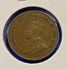 1924 Canada 1 Cent Coin - George V - Small Canadian Bronze 1 One Penny - F 15