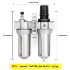     1 2 in Air Compressor Filter Oil Water Separator Trap Tools W  Regulator Gauge