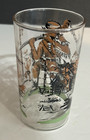 Vintage 1950s Davy Crockett Juice Glass Western Frontier Tumbler - 5  Tall