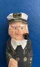 Vintage Hand Carved Wooden Sea Captain Figurine Peg Leg Nautical Folk Art Pipe