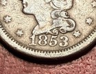 1853 Braided Hair Cent  Better Grade  Free Shipping