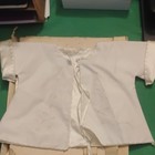 Vintage White Baby Christening Outfit Set Bonnet Romper Top Socks Lace-up Shoes