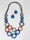 Handmade Tagua Nut Set Necklace And Earrings 