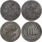 Lot Of 11 Cull Three Cent Trimes 3c 1852  1853 1856  Type 1   2 75    90  Silver