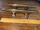 Pair Vintage Solid Bronze 9 1 2  Herreshoff Style Cleats  Drawer door Handles