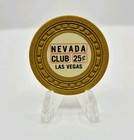 Nevada Club Las Vegas Nv 1962   25 Casino Chip N6890  thin Red Lines  circulated