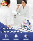Bathroom Counter Organizer And Storage  7 Slots Detachable Toothbrush Holders Fo