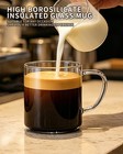 Luxu Glass Coffee Mugs  14 Oz Ice Coffee 14 Ounces  pack Of 4   Clear