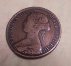 1862 Nova Scotia 1   One Large Cent     Scarce     F 