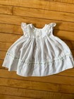 Vintage Baby Girl 0-3 Months White Dress- Floral Embroidery  Excellent Condition
