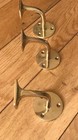 3x Vintage Brass Hand Rail Brackets Stair Old Handrail Ref89  cd18 