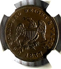 1837 Hard Times Token Ht -73 Half Cent Ngc Ms 63