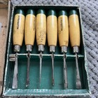 Vintage Millers Falls 6 Pc Carving Tool Chisel Set No  106 Woodworking