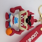 Tasmanian Devil Rubber   Metal Keychain Looney Tunes Space Jam Taz Basketball