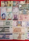 World Paper Money Mixed Lot Of 26 Different Banknotes Currency Foreign  Unc Free