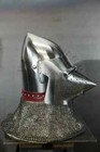 Medieval Knight Bascinet Helmet With Chainmail Aventail - Battle-ready Helmet