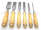 6pc Wood Chisel Carving Knife Cutter Steel Blades Chisels Woodworkers Set