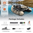 Inflatable Fishing Float Tube W  Pump  Paddle  Storage Pockets  Fish Ruler Beige