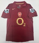 2005 06 Arsenal Home Retro Jersey Henry  14 Highbury Vintage Iconic Burgundy