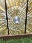 Metal Wall Sculpture Multi-panel Set Textured Wall Hanging Art In outside