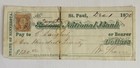 Vintage 1871 Check   First National Bank Of St  Paul Minnesota Mn  120