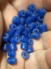  10  Antique Hudson Bay Company Cobalt Drawn Trade Beads 1700 s
