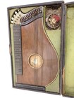 Antique Wooden Zither Lap Harp With Wooden Case For Restoration