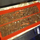 Vintage Japanese Wood Carving Dragon Panel Set Ranma Temple Shrine Danjiri Japan