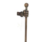 Face Fixing 12    Inch Brass Fist Hand Towel Rail Rod Antique Style Brass Hook