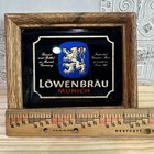 Vintage Lowenbrau Special Beer Glass Sign Framed Mirror 5 75   x4 75    Mini     