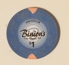 Binions Casino Downtown Las Vegas  1 Poker Gaming Chip Fremont Street Gambling