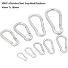 Marine Grade Carabiner Clip Snap Hook Spring Karabiner 304   316 Stainless Steel