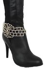 Women Boot Bracelet Gold Metal Chains Bling Anklet Shoe Silver Rhinestones Charm