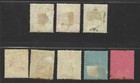 Uk Gb 1887 Queen Victoria Set Of 8 S g  197  198  199  201  208  209  210b  211
