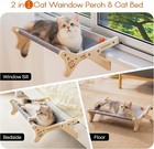 Mewoofun Adjustable Cat Bed Cat Window Perch Cat Window Hammock For Indoor Cats