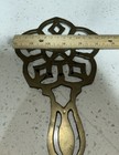 Set Of Two Antique Vintage Sad Iron Ornate Brass Trivets