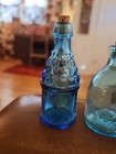 Vtg Dr Fisch   s Bitters Fish Bottle Wheaton Blue Green Amber Glass My Little Pet