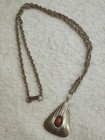 Vintage Native American Sterling And Coral Necklace