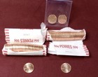 2025  P   D Lincoln Cent Set  2 Unc Coins From Obw Rolls In Plastic Flip