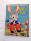 2 Vintage Childrens Linen Books Peter Rabbit 1940   Childs Garden 1942 Fine Cond