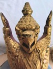 Thai Gold Giltwood Garuda Figure Old Thailand Vishnu Buddha 20th Century Early