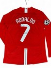 Ronaldo Manchester United 2008 Ucl Final Long Sleeve Jersey Men s Size M