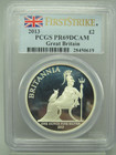 2013 Great Britain 5 Coin Proof Silver Britannia Set Pcgs Pr 69 First Strike