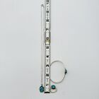Native American Navajo Sterling Silver Turquoise Cuff Bracelet Pendant Ring Set
