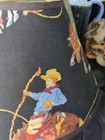 Vintage Stirrup Lamp With  Coach  Shade Western Cowboy Lampshade Wooden Base