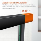 Shower Door 56-60 In  W X 72 In  H Double Sliding Bypass Door 6 0mm Thickness