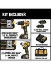 Dewalt Atomic 20-volt Max Cordless Brushless Compact Drill impact Combo Kit -   
