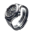 Breitling Colt Automatic Watch Black Dial Rubber Strap Men Used 2024 Service