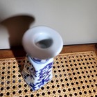  Cobalt Blue White Floral Candle Stick Holder Porcelain Vintage China